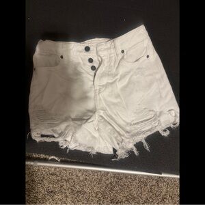 Hidden White Distressed Shorts